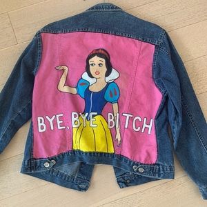Denim jacket with art(acrylic paint)